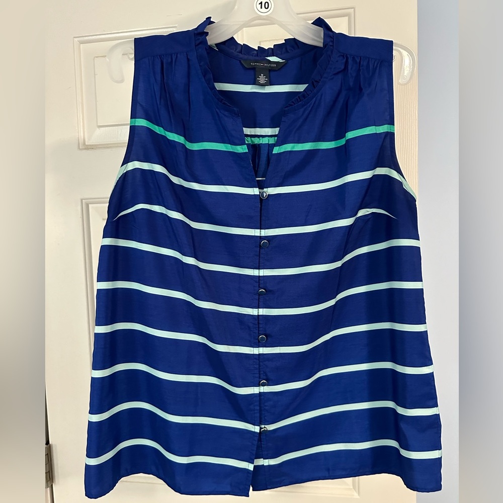 Blue striped blouse